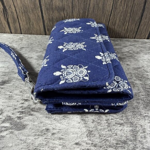 VERA BRADLEY All in One Wristlet Crossbody Wallet Sea Turtles Navy - Picture 5 of 7